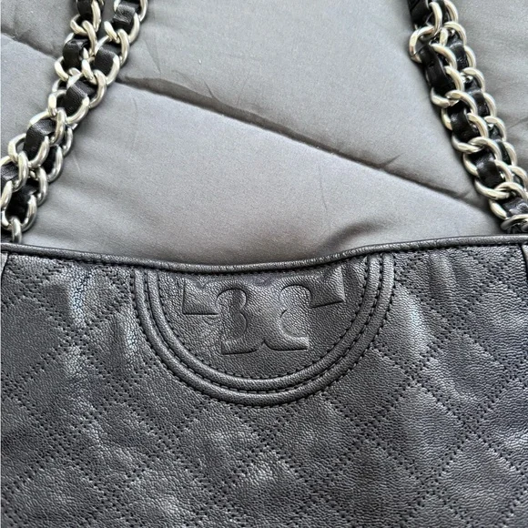 Tory Burch Quilted Design Leather Tote - Picture 3 of 7